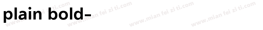 plain bold字体转换